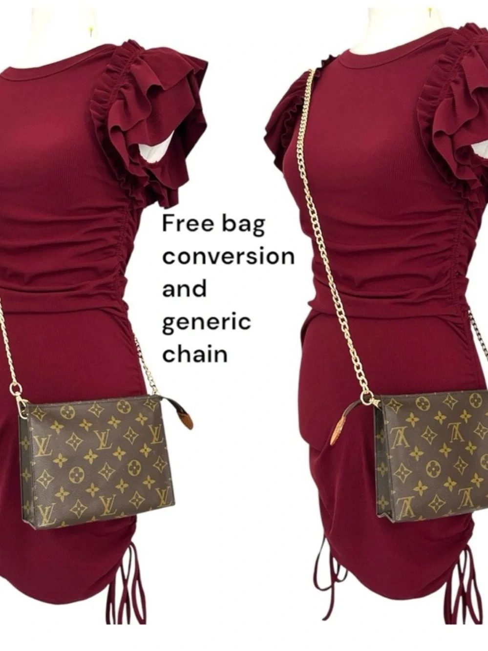 Vintage LOUIS VUITTON Monogram Toiletry 19 Pouch Clutch Bag Brown Authentic - Picture 6 of 9